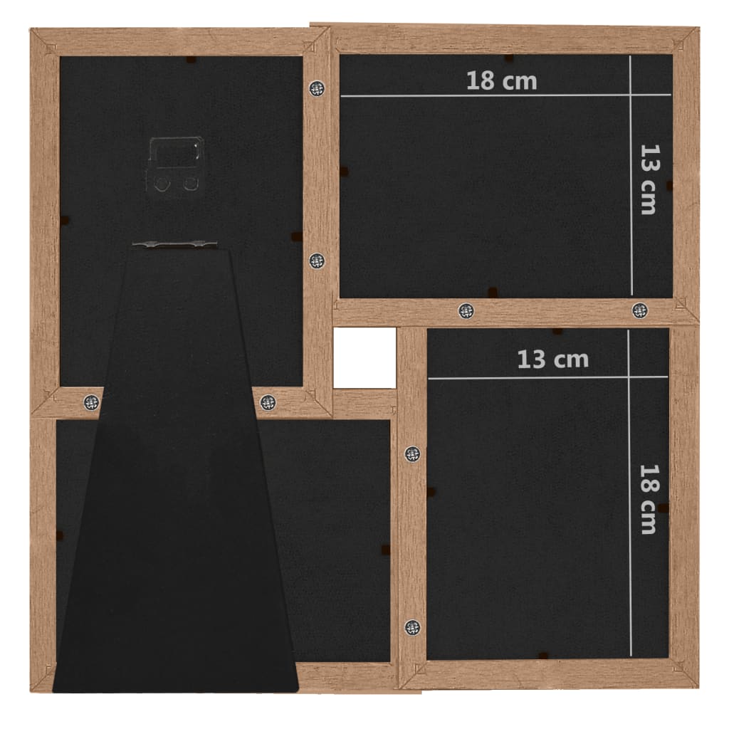 Fotolijst Voor 4X(13X18 Cm) Foto Mdf Lichtbruin
