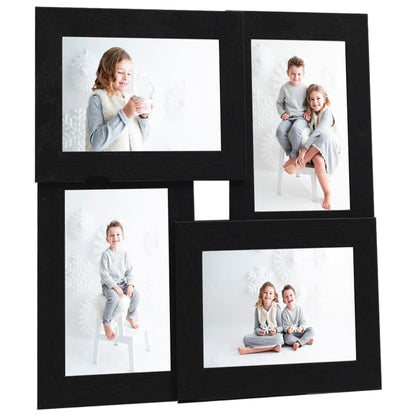 Fotolijst Voor 4X(10X15 Cm) Foto Mdf Zwart