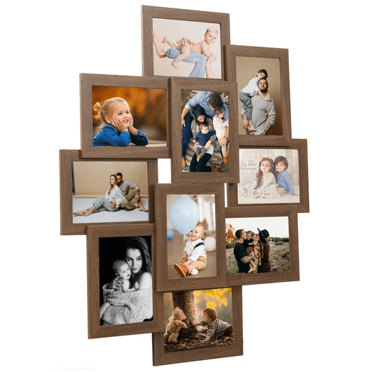 Fotolijst Voor 10X(13X18 Cm) Foto Mdf Lichtbruin