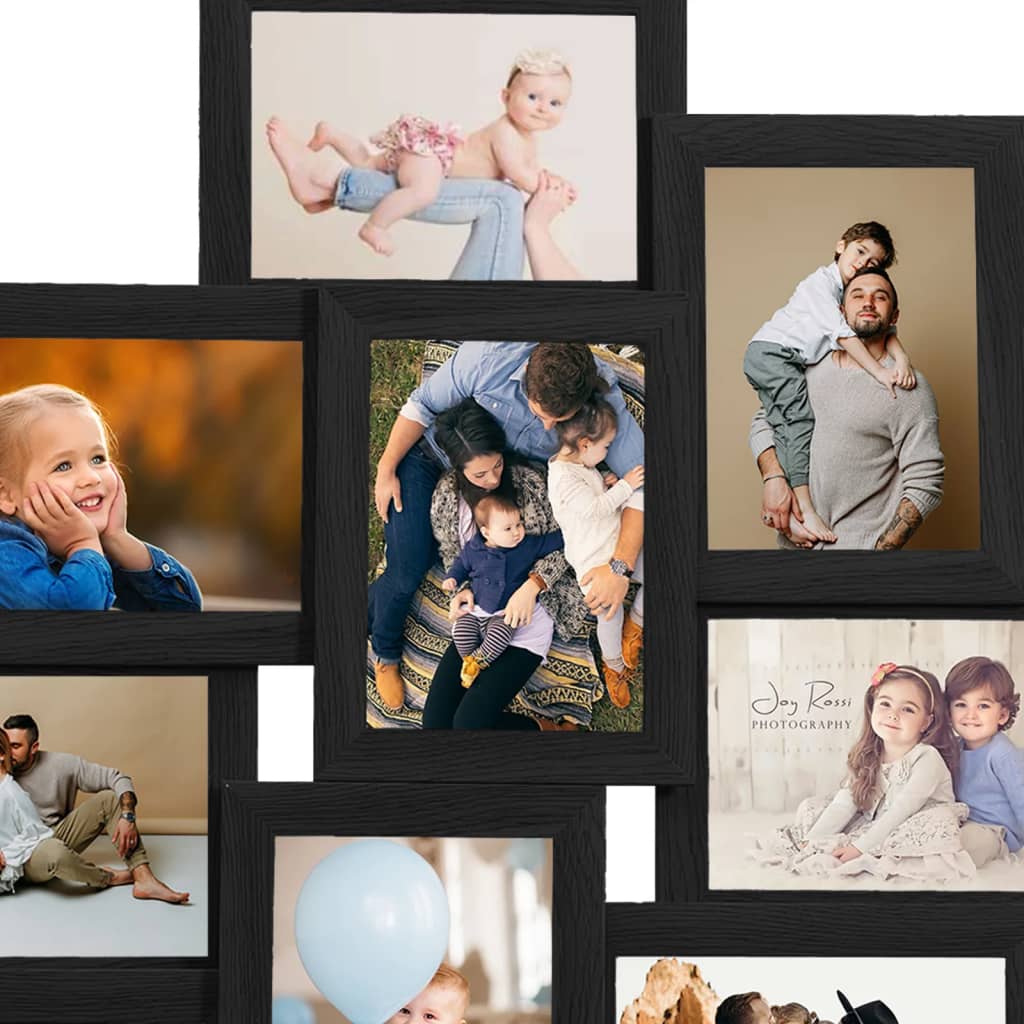 Fotolijst Voor 10X(10X15 Cm) Foto Mdf Zwart