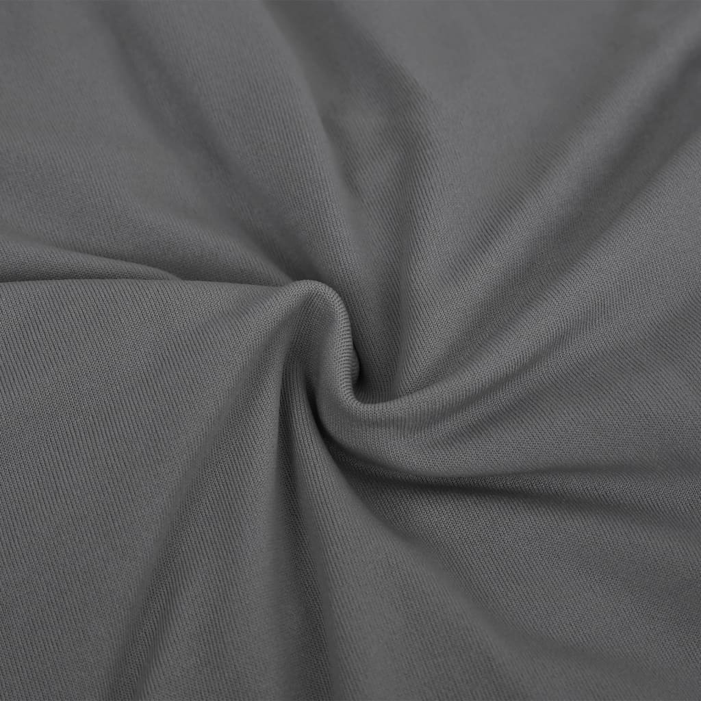 Vierzitsbankhoes Stretch Polyester Jersey Antracietkleurig