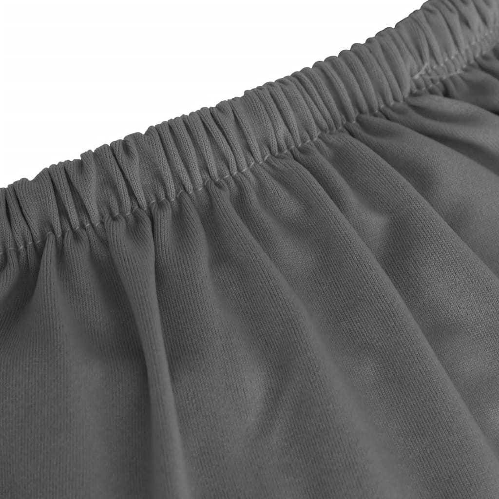 Vierzitsbankhoes Stretch Polyester Jersey Antracietkleurig