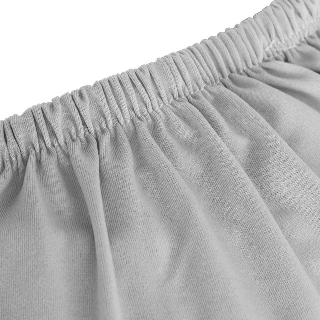 Driezitsbankhoes Stretch Polyester Jersey Grijs