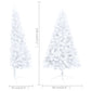 Kunstkerstboom Met Led's En Standaard Half 120 Cm Pvc Wit