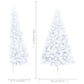 Kunstkerstboom Met Led's En Standaard Half 150 Cm Pvc Wit
