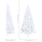 Kunstkerstboom Met Led's En Standaard Half 180 Cm Pvc Wit
