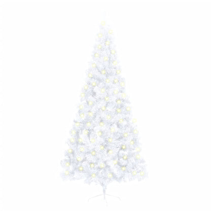 Kunstkerstboom Met Led's En Standaard Half 210 Cm Pvc Wit