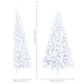 Kunstkerstboom Met Led's En Standaard Half 210 Cm Pvc Wit