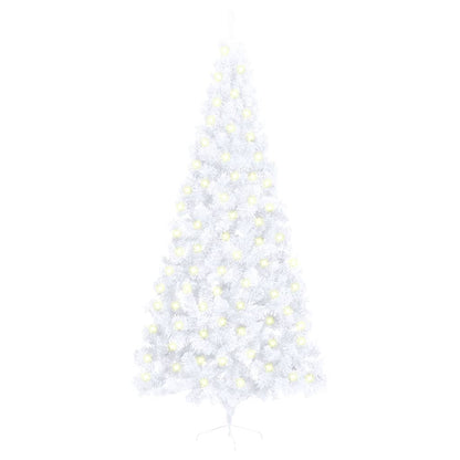 Kunstkerstboom Met Led's En Standaard Half 240 Cm Pvc Wit