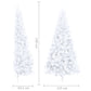 Kunstkerstboom Met Led's En Standaard Half 240 Cm Pvc Wit
