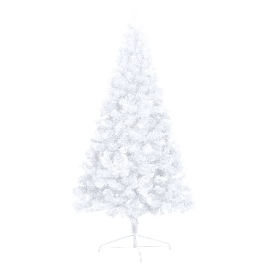 Kunstkerstboom Met Led's En Standaard Half 240 Cm Pvc Wit