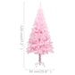 Kunstkerstboom Met Led's En Standaard 120 Cm Pvc Roze