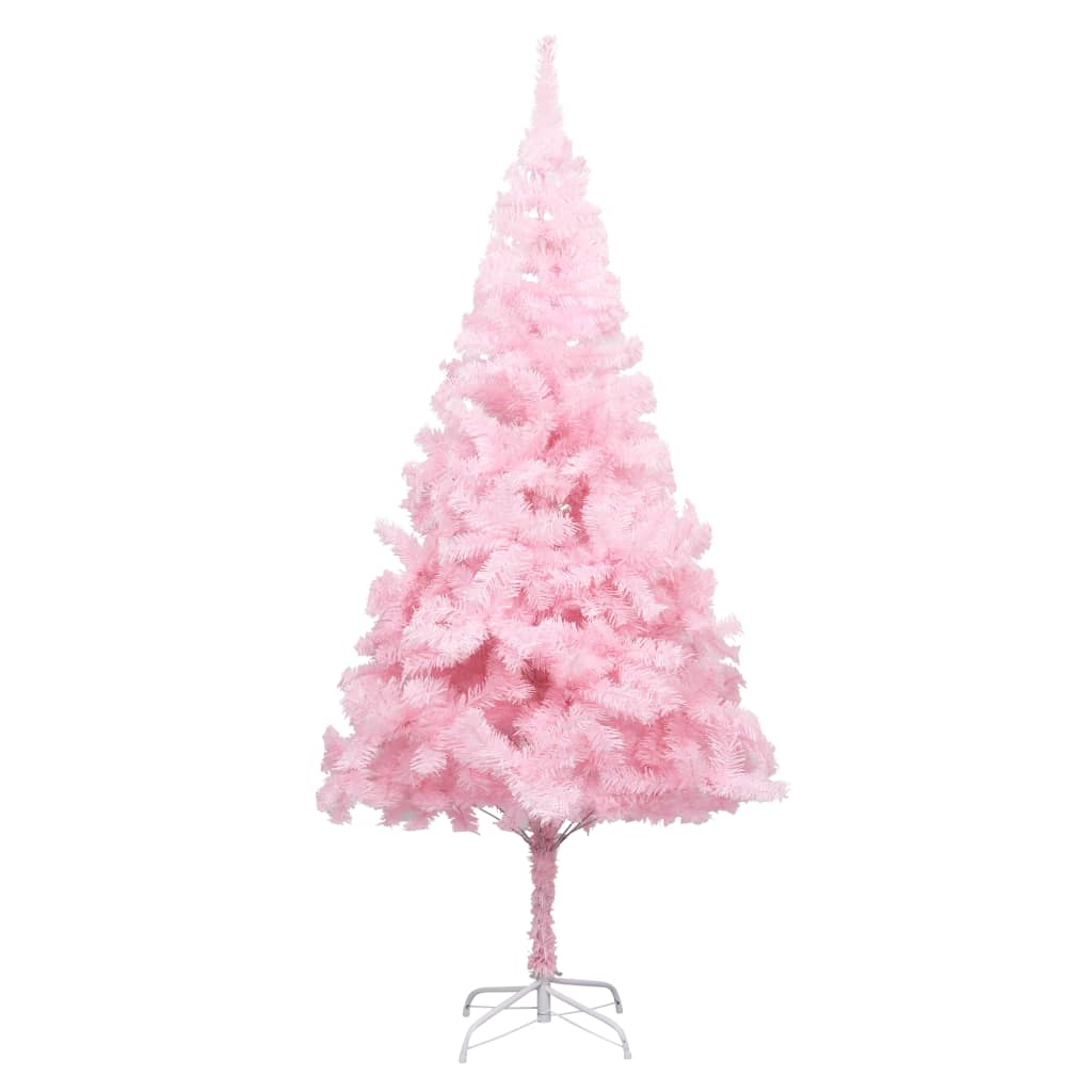 Kunstkerstboom Met Led's En Standaard 180 Cm Pvc Roze