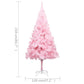 Kunstkerstboom Met Led's En Standaard 210 Cm Pvc Roze