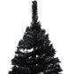 Kunstkerstboom Met Led's En Standaard 210 Cm Pvc Zwart
