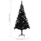 Kunstkerstboom Met Led's En Standaard 210 Cm Pvc Zwart