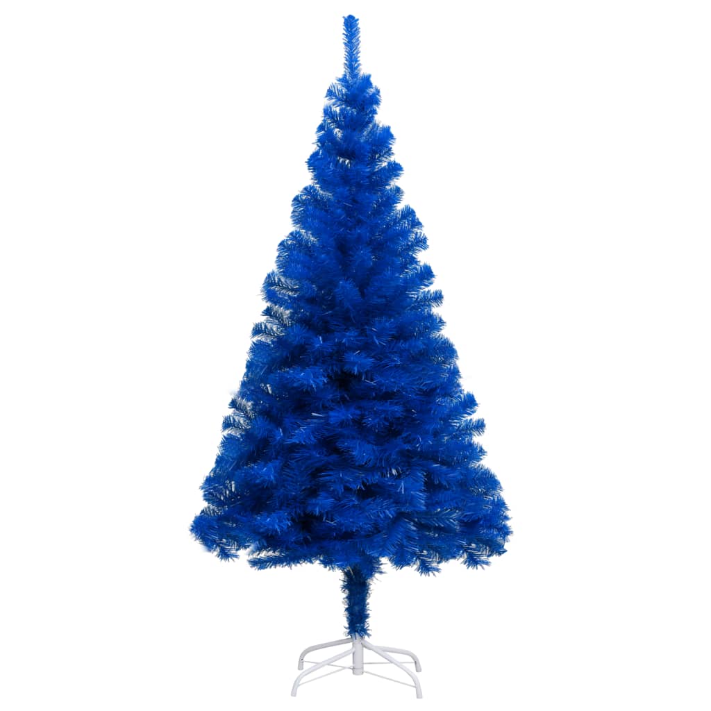 Kunstkerstboom Met Led's En Standaard 210 Cm Pvc Blauw
