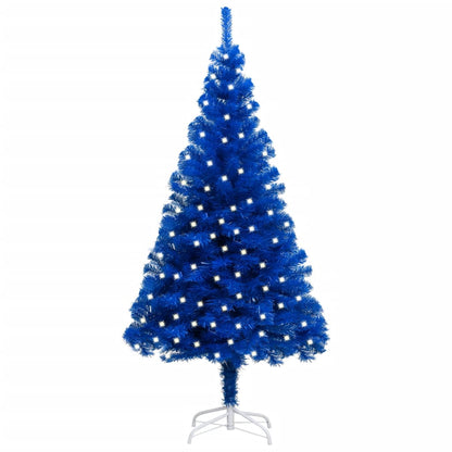 Kunstkerstboom Met Led's En Standaard 240 Cm Pvc Blauw