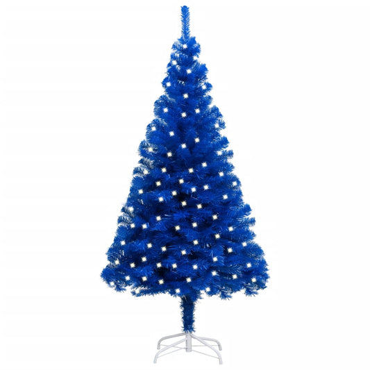 Kunstkerstboom Met Led's En Standaard 240 Cm Pvc Blauw