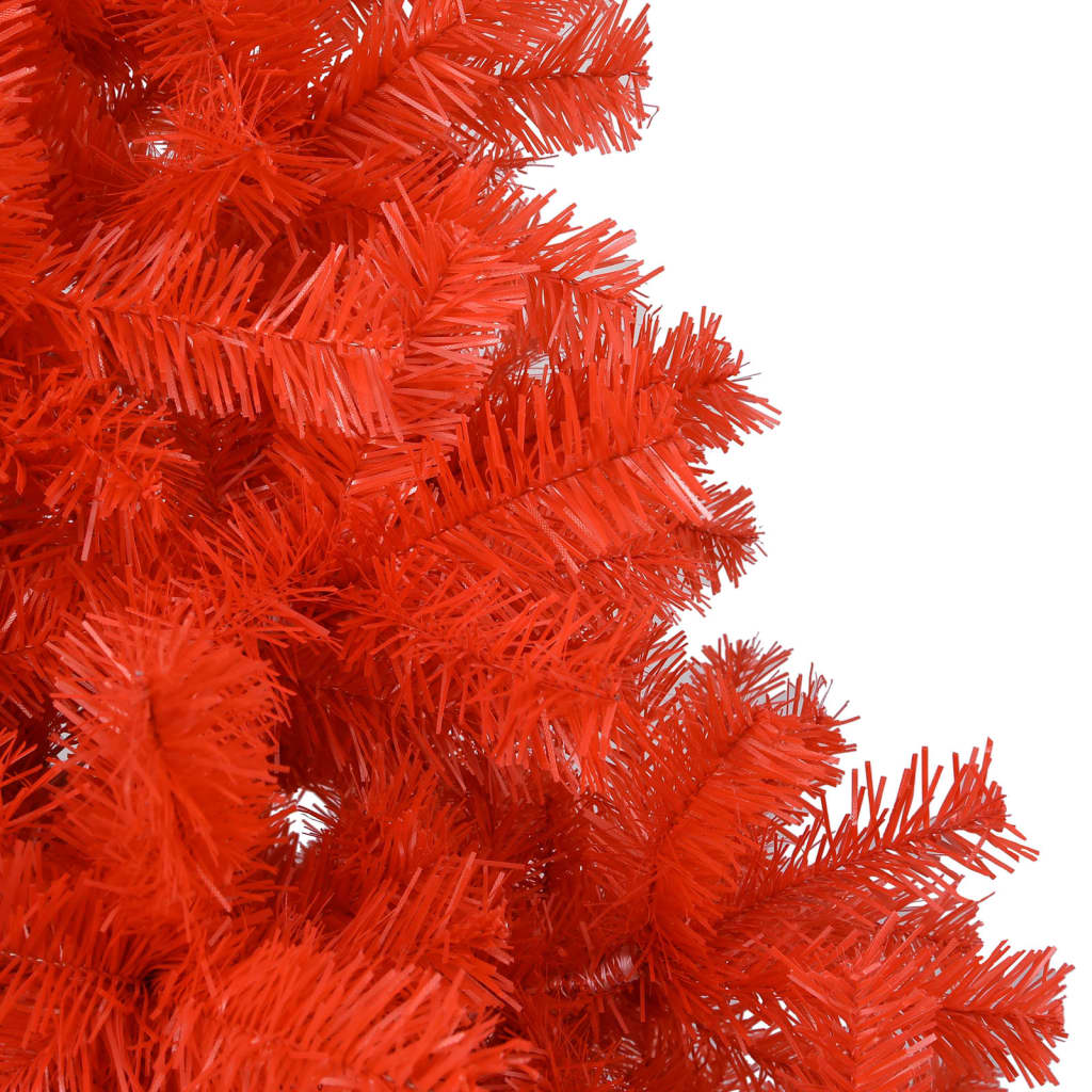 Kunstkerstboom Met Led's En Standaard 120 Cm Pvc Rood