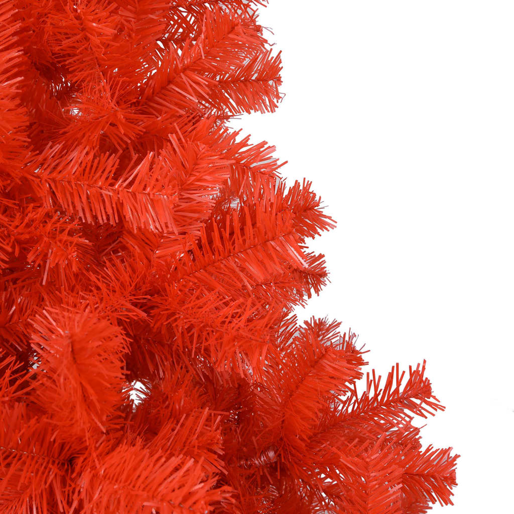 Kunstkerstboom Met Led's En Standaard 180 Cm Pvc Rood