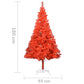Kunstkerstboom Met Led's En Standaard 180 Cm Pvc Rood