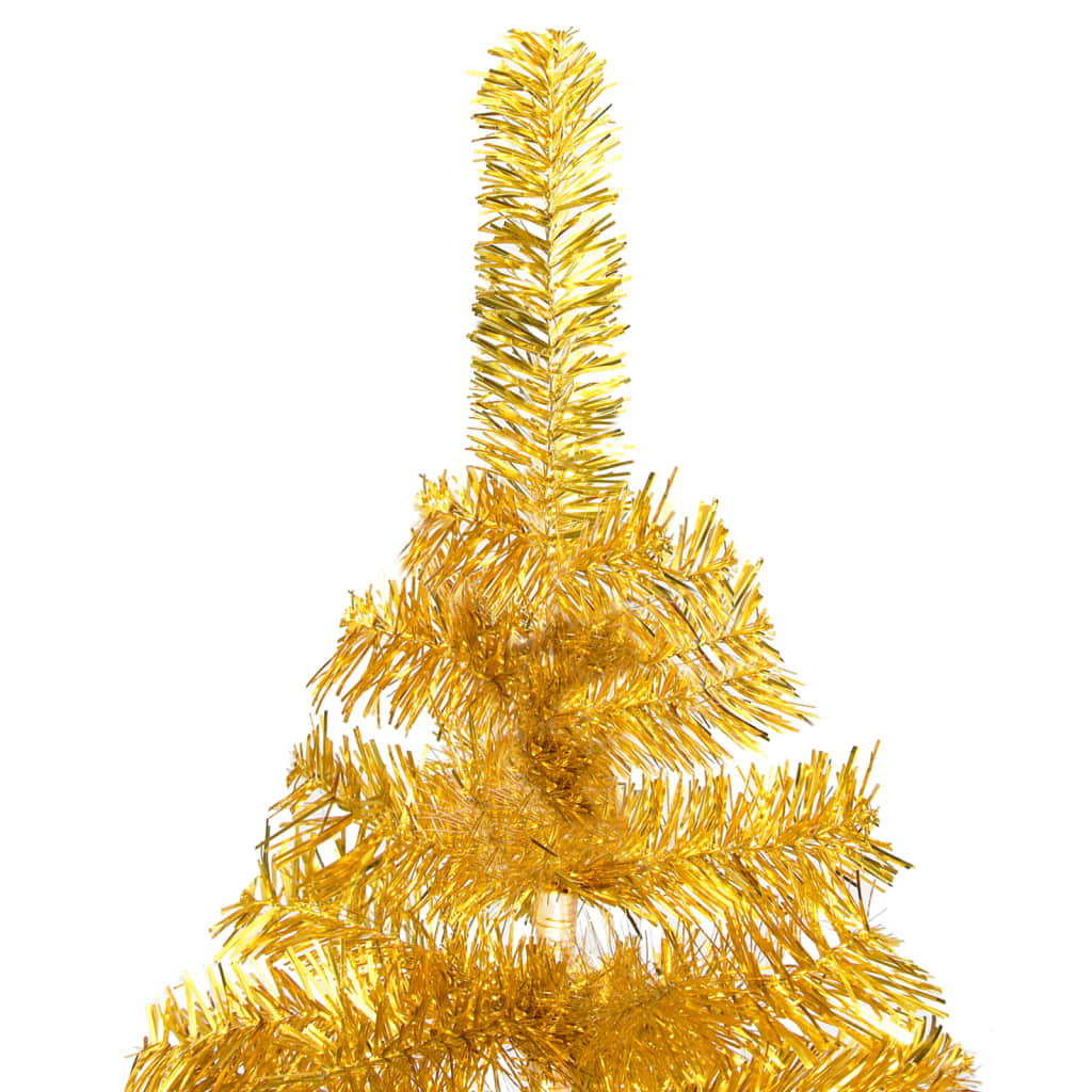Kunstkerstboom Met Led's En Standaard 120 Cm Pet Goudkleurig