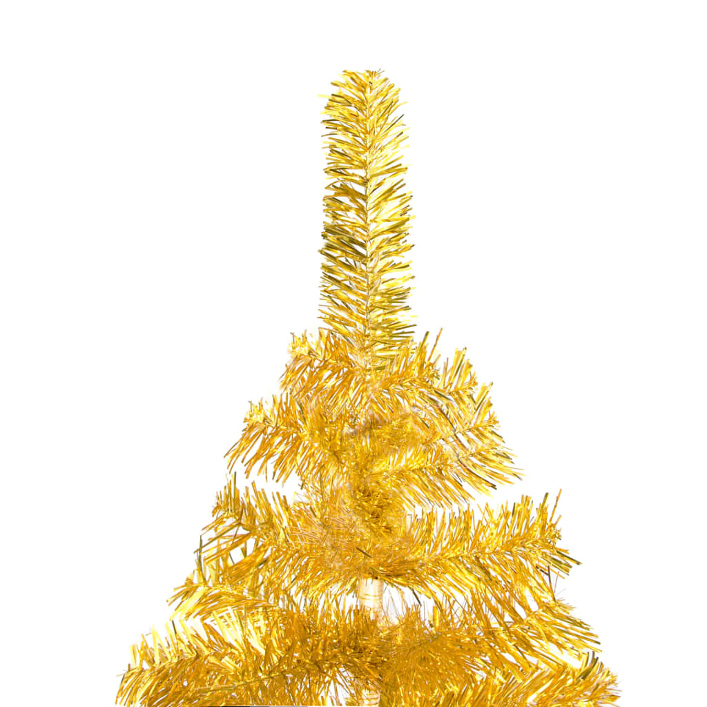 Kunstkerstboom Met Led's En Standaard 180 Cm Pet Goudkleurig