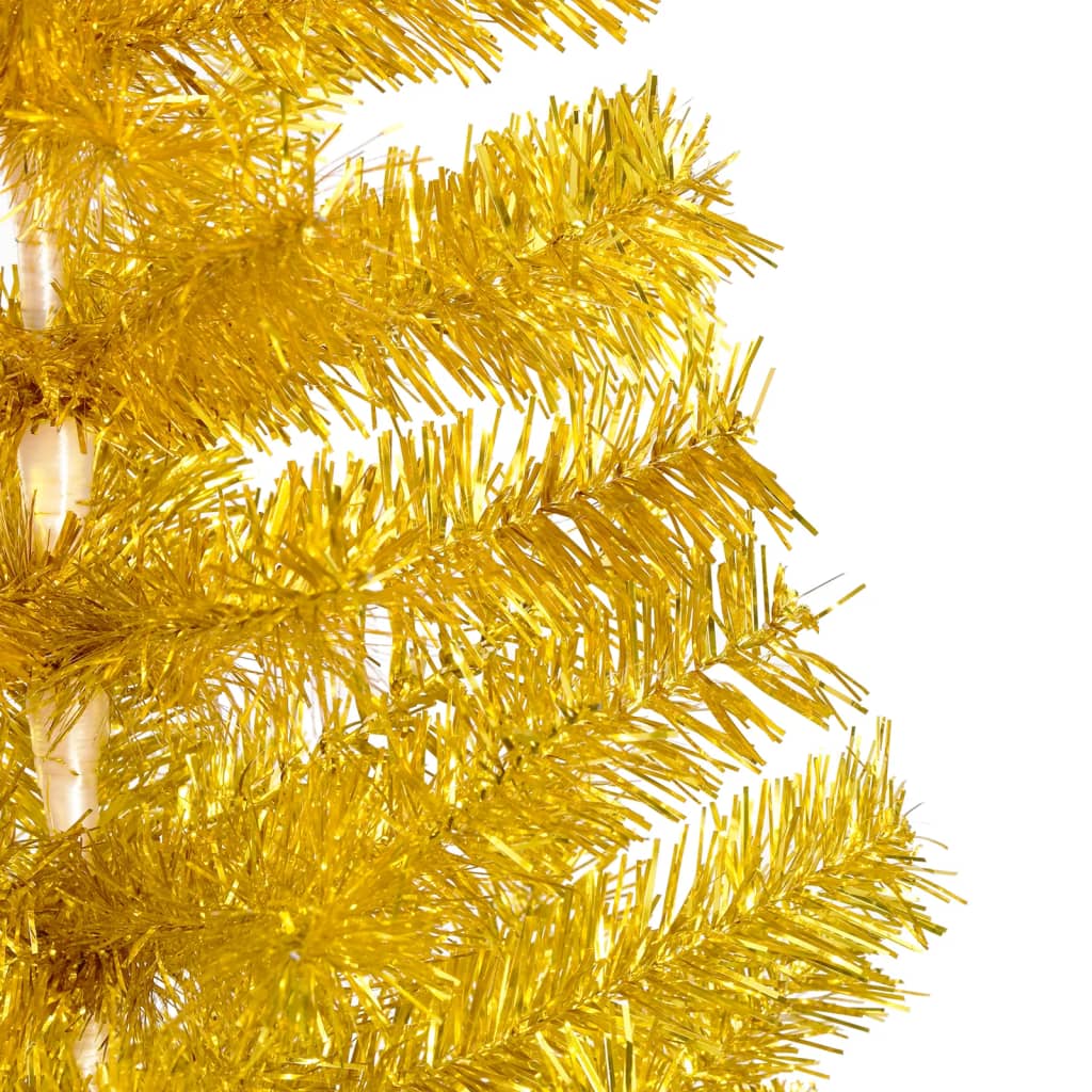 Kunstkerstboom Met Led's En Standaard 180 Cm Pet Goudkleurig
