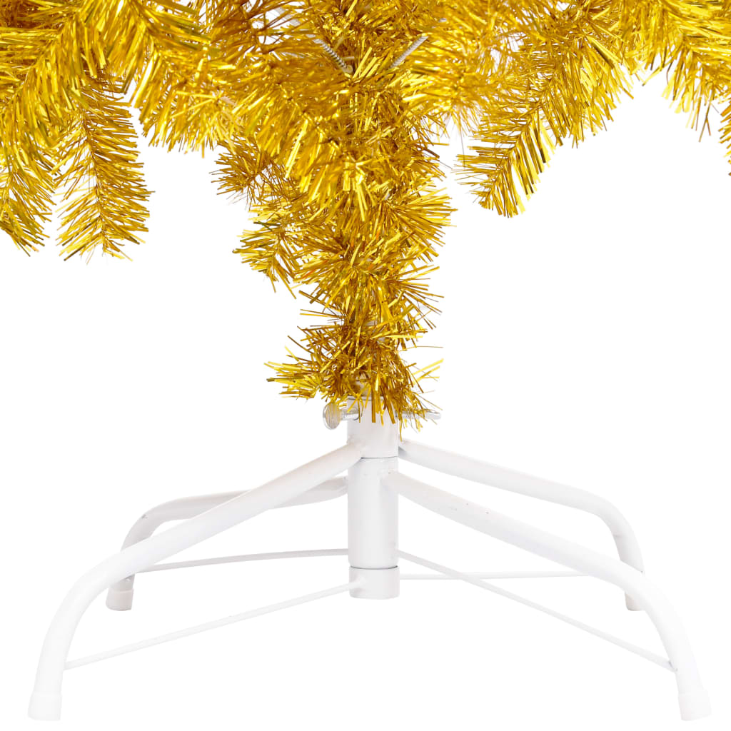 Kunstkerstboom Met Led's En Standaard 180 Cm Pet Goudkleurig