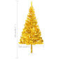 Kunstkerstboom Met Led's En Standaard 210 Cm Pet Goudkleurig