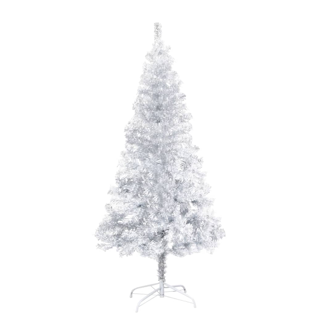 Kunstkerstboom Met Led's En Standaard 150 Cm Pet Zilverkleurig