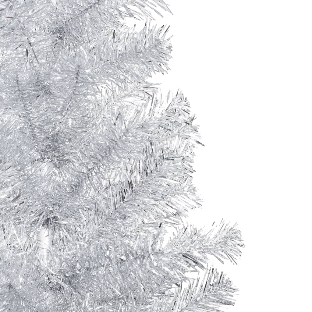 Kunstkerstboom Met Led's En Standaard 150 Cm Pet Zilverkleurig