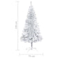 Kunstkerstboom Met Led's En Standaard 150 Cm Pet Zilverkleurig