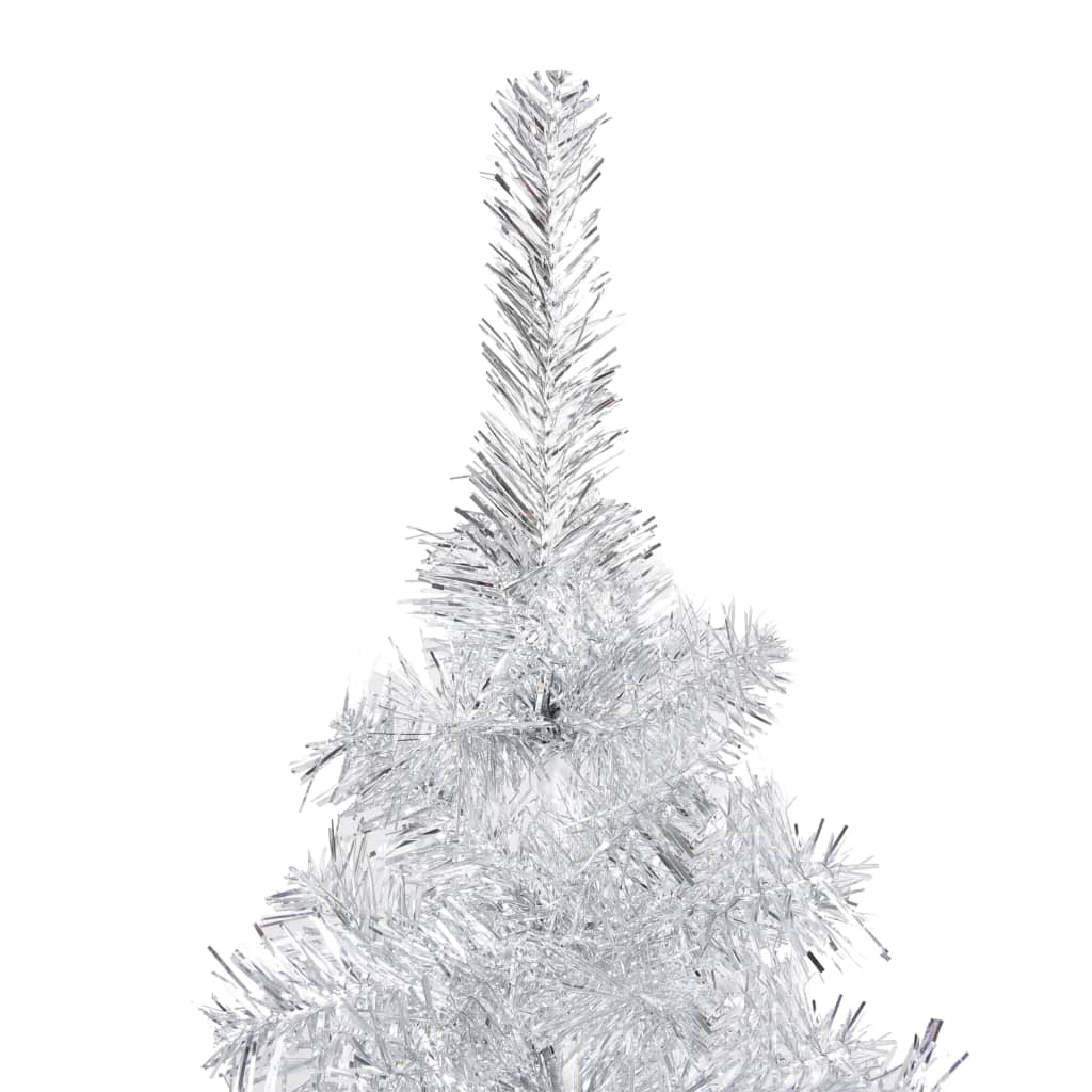Kunstkerstboom Met Led's En Standaard 180 Cm Pet Zilverkleurig