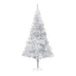 Kunstkerstboom Met Led's En Standaard 210 Cm Pet Zilverkleurig