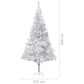 Kunstkerstboom Met Led's En Standaard 240 Cm Pet Zilverkleurig