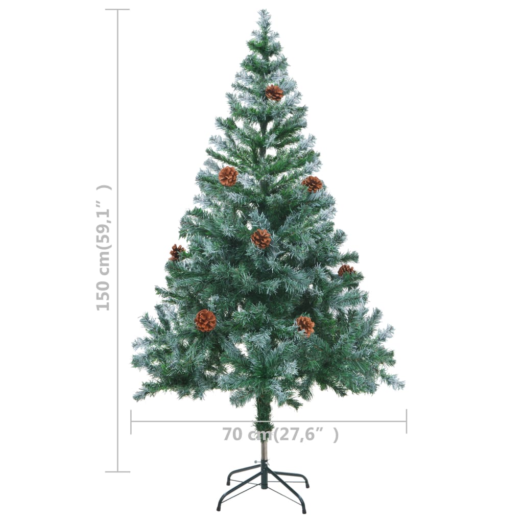 Kunstkerstboom Met Led's En Dennenappels 150 Cm