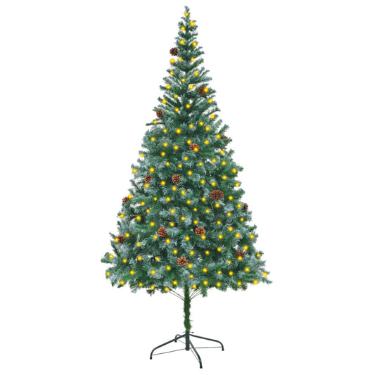 Kunstkerstboom Met Led's En Dennenappels 210 Cm