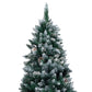 Kunstkerstboom Met Led's En Dennenappels En Witte Sneeuw 150 Cm