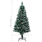 Kunstkerstboom Met Led's En Dennenappels En Witte Sneeuw 150 Cm