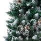 Kunstkerstboom Met Led's En Dennenappels En Witte Sneeuw 180 Cm