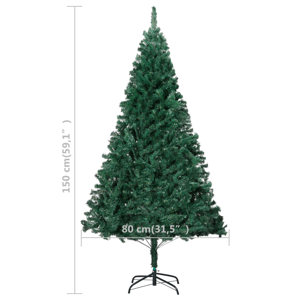 Kunstkerstboom Met Led's En Dikke Takken 150 Cm Groen