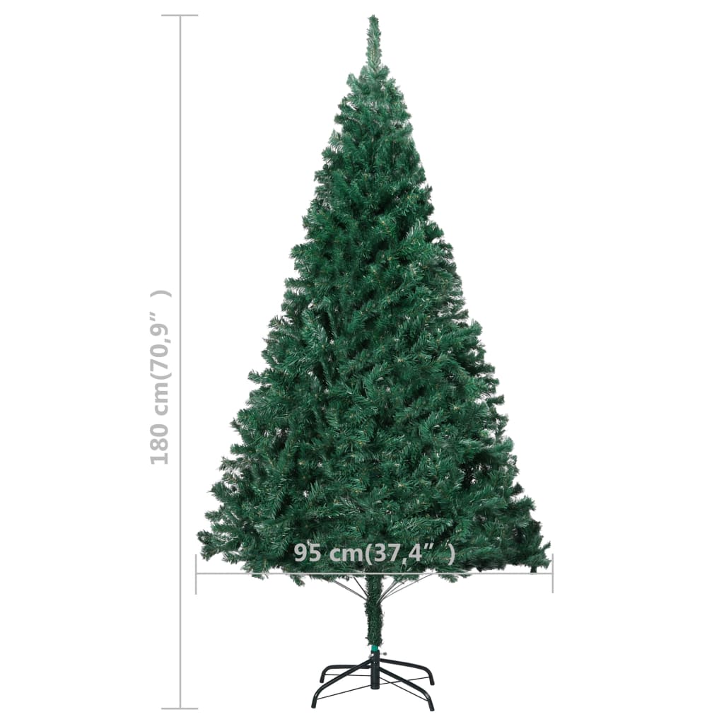 Kunstkerstboom Met Led's En Dikke Takken 180 Cm Groen