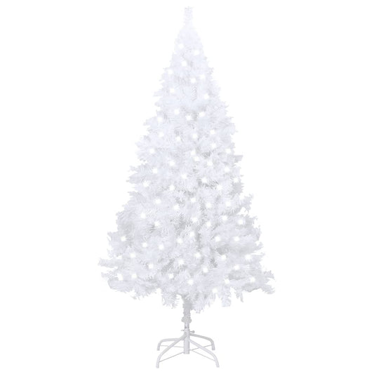 Kunstkerstboom Met Led's En Dikke Takken 120 Cm Wit