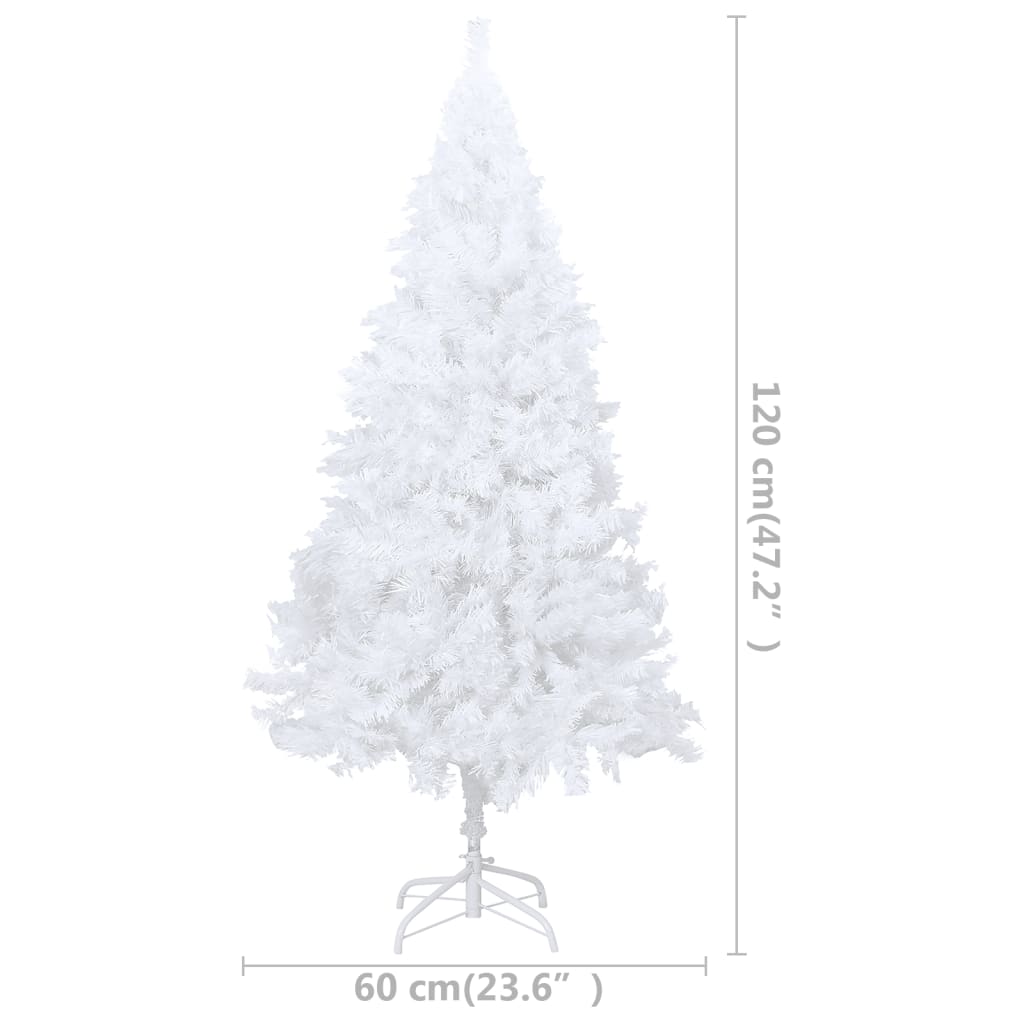 Kunstkerstboom Met Led's En Dikke Takken 120 Cm Wit