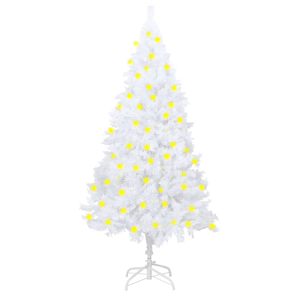 Kunstkerstboom Met Led's En Dikke Takken 150 Cm Wit