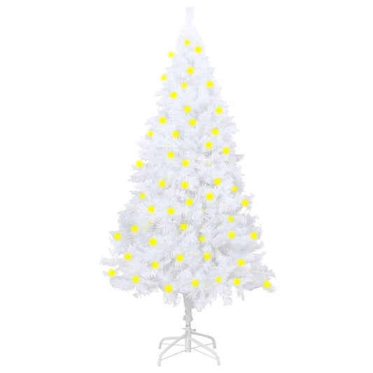 Kunstkerstboom Met Led's En Dikke Takken 150 Cm Wit