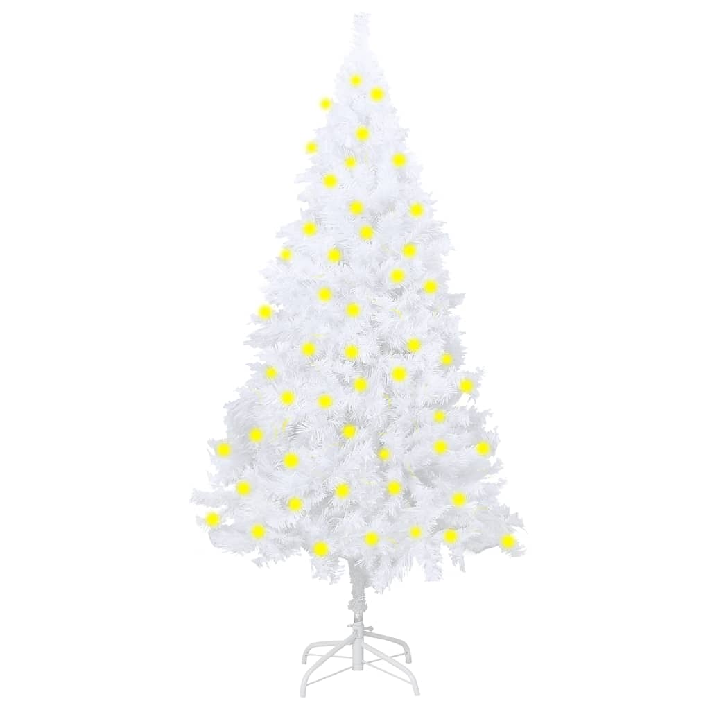 Kunstkerstboom Met Led's En Dikke Takken 180 Cm Wit