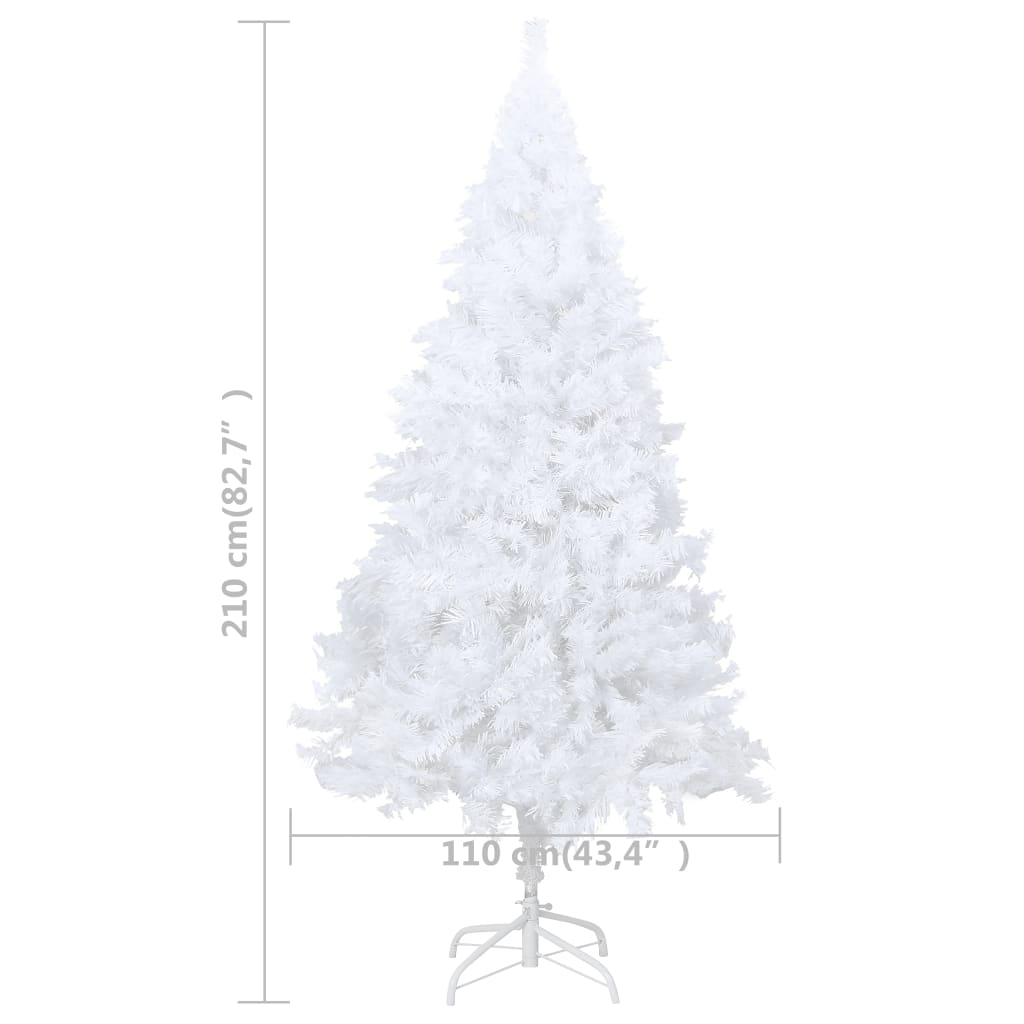 Kunstkerstboom Met Led's En Dikke Takken 210 Cm Wit